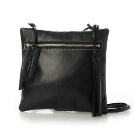 レザーラボラトリー Leather Laboratory 本革 キャリーノレザー ミニレザーショルダーバッグ （BLACK）