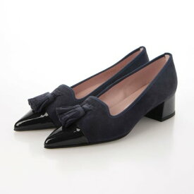 プリティ・バレリーナ Pretty Ballerinas KENDALL patent-suede tassels（ケンダル パテント スエードタッセル）ヒール付きポインテッドシューズ （MARINA-NAVY_BLUE-NAVY_BLUE）