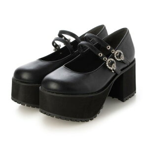 アタガール attagirl 厚底ダブルストラップドレスシューズ (ブラックスムース)