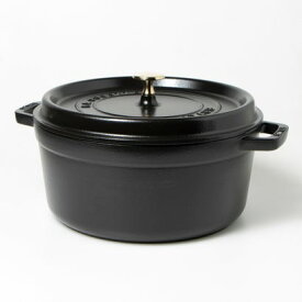 ストウブ STAUB ラウンド ピコ ココット 26cm ホーロー鍋【返品不可商品】 （NOIR）