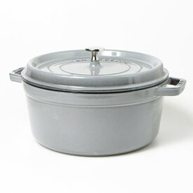 ストウブ STAUB ラウンド ピコ ココット 26cm ホーロー鍋【返品不可商品】 （GRAPHAITE GREY）