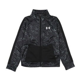 アンダーアーマー UNDER ARMOUR ジュニア 長袖ジャージジャケット UAペナント ノベルティ フルジップ ジャケット 1373496 （Black White）