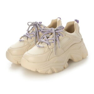 アタガール attagirl 厚底ダッドスニーカー (ベージュスムース)