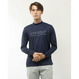 アンダーアーマー UNDER ARMOUR メンズ ゴルフ 長袖シャツ UAコア ロングスリーブ モックネック シャツ '23 1381283 （Midnight Navy）