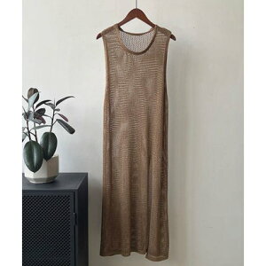 �A���S�g�E�L���E ARGO TOKYO Summer High Slit Mesh Knt Onepiece 29073 ���b�V���j�b�g�����s�[�X �i�u���E���j