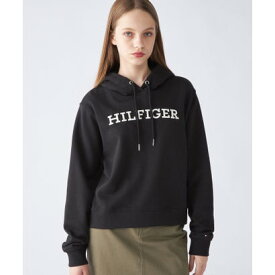 トミー ヒルフィガー TOMMY HILFIGER レギュラーモノタイプエンブロイダリーパーカー （ブラック）