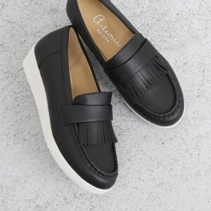 アルテミス バイ ダイアナ artemis by DIANA 厚底キルトタッセルローファー (黒人工スムース)