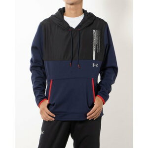 アンダーアーマー UNDER ARMOUR メンズ スウェットパーカー UAアーマーフリース マックス プルオーバー フーディー 1381326 (Midnight Navy)