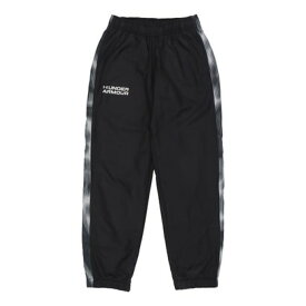 アンダーアーマー UNDER ARMOUR ジュニア ウインドパンツ UAトリコット プリント ウーブン パンツ 1381856 （Black / Black / White）