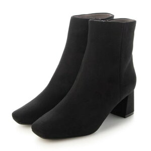 アルテミス バイ ダイアナ artemis by DIANA スクエアトゥショートブーツ (黒合皮スエード)