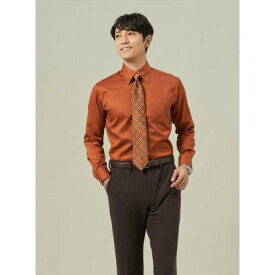 トーキョーシャツ TOKYO SHIRTS 形態安定 スナップダウンカラー 綿100% 長袖 ワイシャツ （ダークオレンジ）