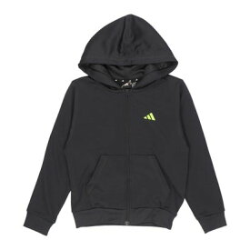 アディダス adidas ジュニア スウェットフルジップ U TRAIN ESS スウェットFZフーディ IK4642 （カーボン）