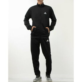 アディダス adidas メンズ ジャージ上下セット リニアロゴ トリコット トラックスーツ(ジャージ上下) IC6775 （ブラック/ホワイト/ブラック/ホワイト）