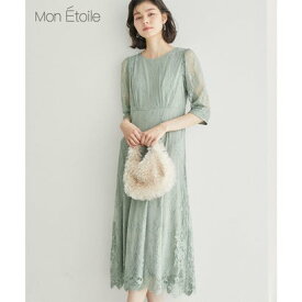 ロペピクニック ROPE' PICNIC 【Mon E’toile/モンエトワール】結婚式にも/レースタックDRESS （ライトグリーン（33））