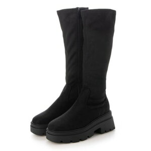 アタガール attagirl 厚底タンクソールロングブーツ (ブラックスエード)