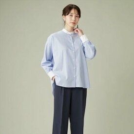 トーキョーシャツ TOKYO SHIRTS カジュアルシャツ BIGシルエット 長袖 形態安定 ブルー レディース （ブルー）