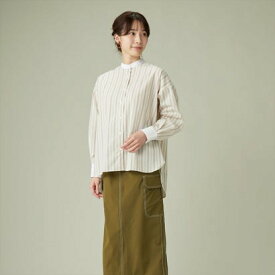 トーキョーシャツ TOKYO SHIRTS カジュアルシャツ BIGシルエット 長袖 形態安定 ベージュ レディース （ブラウン）
