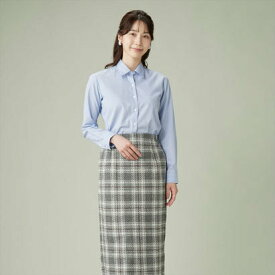 トーキョーシャツ TOKYO SHIRTS 形態安定 レギュラー衿 長袖 レディースシャツ （ブルー）