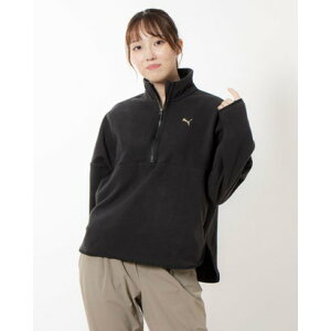 プーマ PUMA レディース 中綿ジャケット PUMA FIT POLAR FLEECE 1/2 ジップ_ 524690 (プーマ ブラック)
