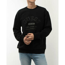 ゲス GUESS Lettering Embroidery Sweatshirt （BLK） トップス スウェット