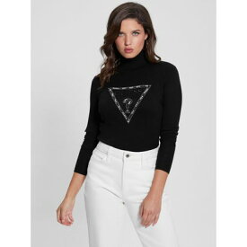 ゲス GUESS Eco Gisele Beaded Signature Triangle Sweater （JBLK）