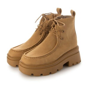 アタガール attagirl 厚底レースアップモカシンブーツ (キャメル)