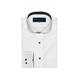 トーキョーシャツ TOKYO SHIRTS 【透け防止】 形態安定 ホリゾンタルワイドカラー 長袖 ワイシャツ （ホワイト）