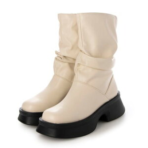 アタガール attagirl 厚底シャーリングブーツ (アイボリースムース)