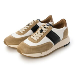 ベース BASE イタリア製 【MANOVIE TOSCANE】 LENDERS 本革スニーカー (ホワイト/ブラック)