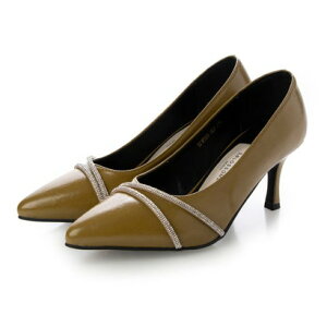 �i�`�������t���b�N�X NATURAL FLEX Irene Cubic Pointed Pumps �iOLIVE�j