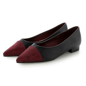 �i�`�������t���b�N�X NATURAL FLEX Scarlet Pointed Toe Flat Pumps �iWINE�j
