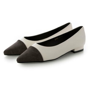 �i�`�������t���b�N�X NATURAL FLEX Scarlet Pointed Toe Flat Pumps �iIVORY�j