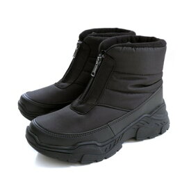 [アミアミ] ブーツ スニーカー厚底ソール スノーブーツ レディース 防寒 防水 雪 ふわもこ 歩きやすい HT10346 （ブラック×ブラック）