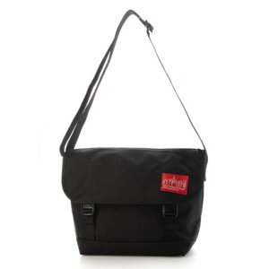 �}���n�b�^���|�[�e�[�W Manhattan Portage NY Messenger Bag JR Flap Zipper Pocket �iBlack�j