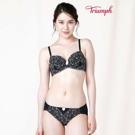 トリンプ Triumph 【WEB限定】 すっきりスムースブラ＆ショーツセット B-Cカップ 【返品不可商品】 （ブラック）