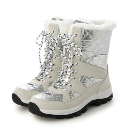 トミエコ Tomieco Winter Boots モコモコボア付きブーツ 撥水＆防滑 （SILVER）