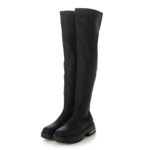 アタガール attagirl 厚底ストレッチニーハイブーツ (ブラックスムース)
