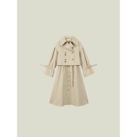 ラポミ ミント LA POMME mint 3-way Long Trench Coat ワンピース付きショートトレンチコートセットアップ （Beige）