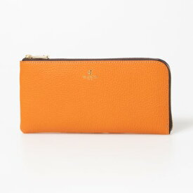 ペレボルサ PELLE BORSA L字ファスナー長財布 （オレンジ）日本製