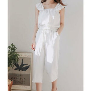 レースレディース Lace Ladies シンプル無地バンドゥビキニ 体系カバー4点セット (ホワイト)