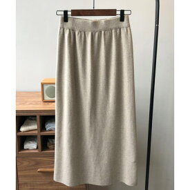 アルゴトウキョウ ARGO TOKYO Back Slit Easy Long Knit Skirt 222015 バックスリットイージーロングニットスカート （ベージュ）