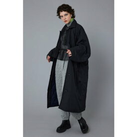 Long soutien collar coat BLK