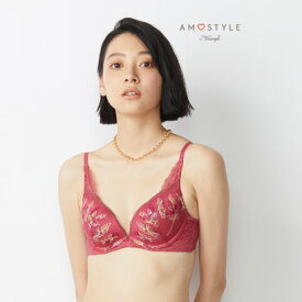 アモスタイル ハ?イ トリンフ? AMOSTYLE BY Triumph 夢みるブラDeepV アモスタイル25thアニバーサリーコレクション 1444 B-Dカップ （リップスティックピンク）