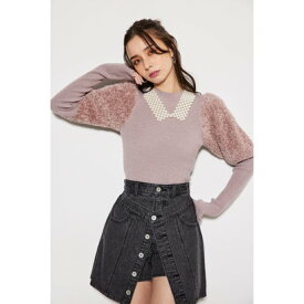 ボリュームショルダーKNIT TOP PNK