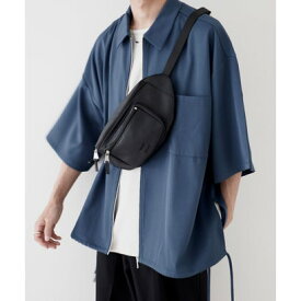 リネーム Rename 【WEARISTA こーせ×DEVICE コラボ】フェイクレザー 刺繍デザイン ウエストバッグ/ボディバッグ （ブラック）