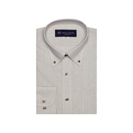 トーキョーシャツ TOKYO SHIRTS 形態安定 ボタンダウンカラー 長袖 ワイシャツ （ブラウン）