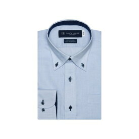 トーキョーシャツ TOKYO SHIRTS 【超形態安定】 ボタンダウンカラー 長袖 ワイシャツ 綿100% （ブルー）