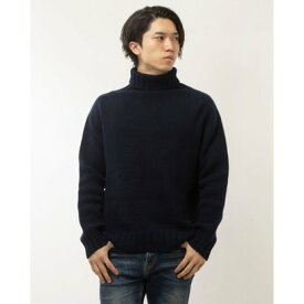 ハーレーオブスコットランド Harley of scotland タートルネック ウールセーター （Nero Navy(ネイビー)）