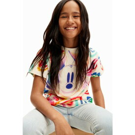 デシグアル Desigual ミッキーマウス マルチカラーTシャツ （ホワイト）