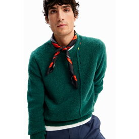 デシグアル Desigual 刺繍 ウールセーター （グリーン）